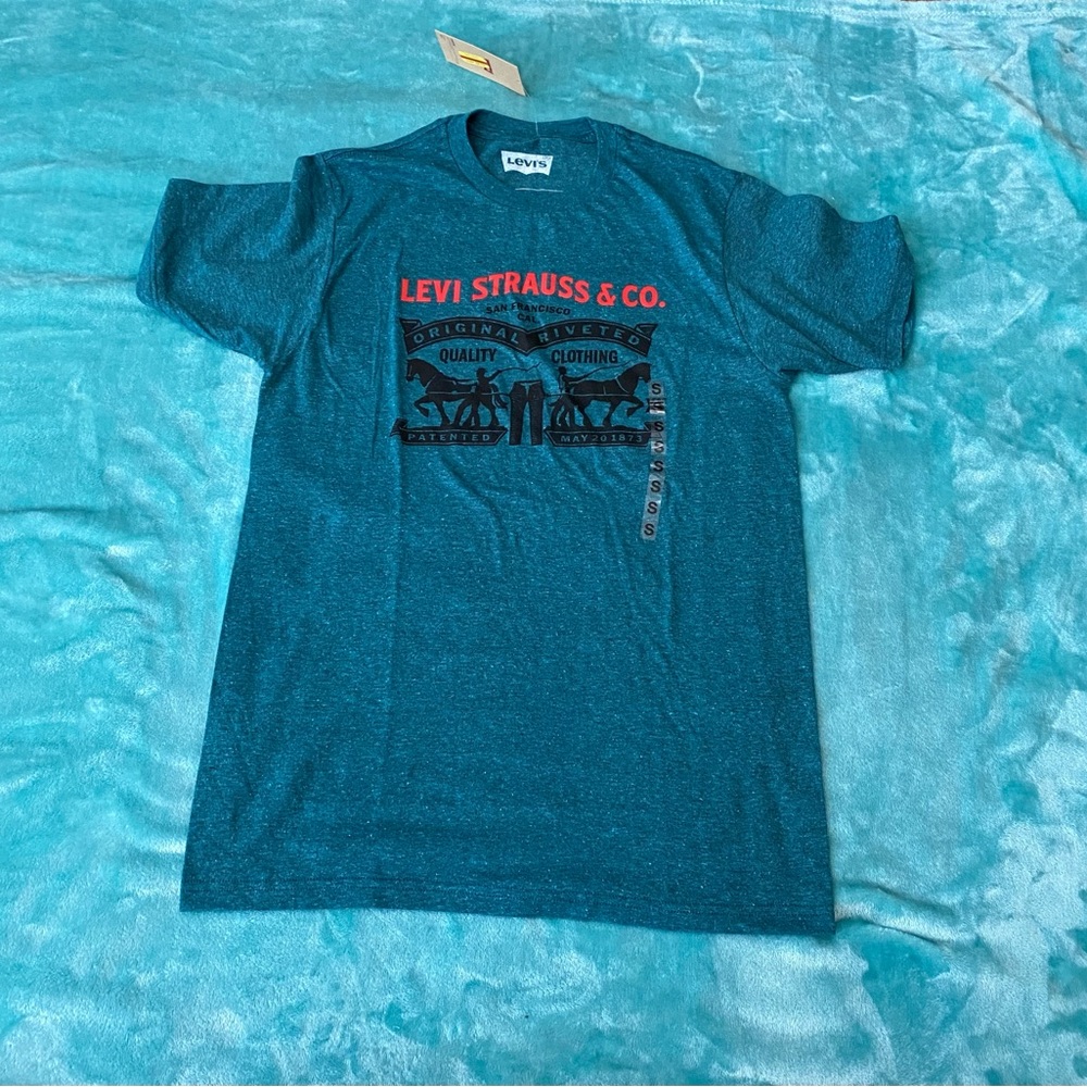 Levi’s Men’s 2 Horse Graphic Regular Fit Crewneck Grey T-shirt